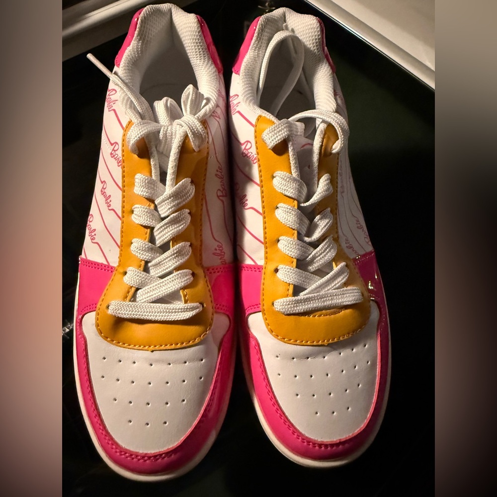 Barbie Pink and Yellow Women's Sneakers